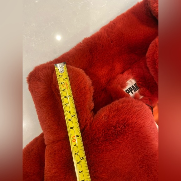 Apparis Sophie Faux Fur Coat Ginger - Picture 12 of 15